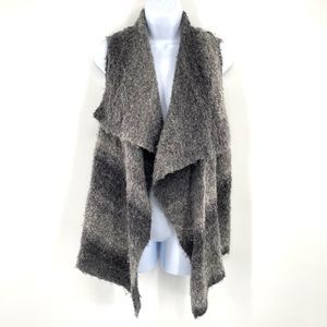 Bass Gray Ombre Waterfall Sweater Vest L